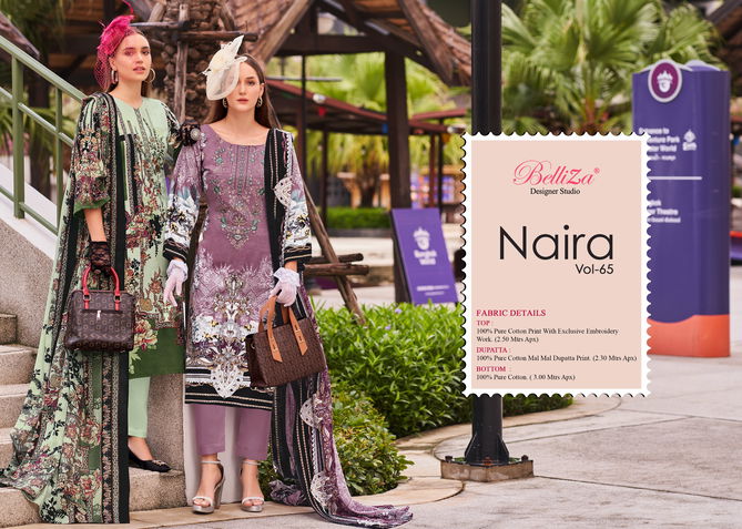 Naira Vol 65 By Belliza Printed Cotton Dress Material Wholesale Market In Surat
